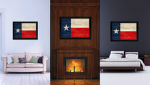 Load image into Gallery viewer, Texas State Flag Texture Canvas Print with Black Picture Frame Home Decor Man Cave Wall Art Collectible Decoration Artwork Gifts