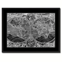 Load image into Gallery viewer, Macro Closeup Vintage Monochrome Map Canvas Print, Gifts Picture Frames Home Decor Wall Art