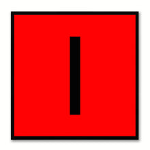 Load image into Gallery viewer, Alphabet I Red Canvas Print Black Frame Kids Bedroom Wall Décor Home Art