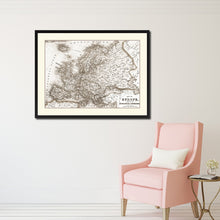 Load image into Gallery viewer, Europe Vintage Sepia Map Canvas Print, Picture Frame Gifts Home Decor Wall Art Decoration