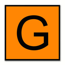 Load image into Gallery viewer, Alphabet G Orange Canvas Print Black Frame Kids Bedroom Wall Décor Home Art