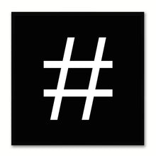 Load image into Gallery viewer, Hashtag Social Media Icon Canvas Print Picture Frame Wall Art Home Decor