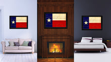 Load image into Gallery viewer, Texas State Vintage Flag Canvas Print with Black Picture Frame Home Decor Man Cave Wall Art Collectible Decoration Artwork Gifts