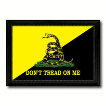 Load image into Gallery viewer, Gadsden Don't Tread on Me Military Flag Canvas Print Black Picture Frame Gifts Home Decor Wall Art