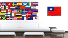 Load image into Gallery viewer, Taiwan Country National Flag Vintage Canvas Print with Picture Frame Home Decor Wall Art Collection Gift Ideas