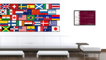 Load image into Gallery viewer, Qatar Country National Flag Vintage Canvas Print with Picture Frame Home Decor Wall Art Collection Gift Ideas