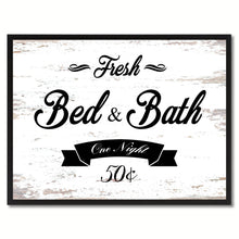 Load image into Gallery viewer, Fresh Bed & Bath Vintage Sign White Canvas Print Home Decor Wall Art Gifts Picture Frames