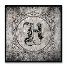 Load image into Gallery viewer, Alphabet H Black Canvas Print Black Frame Kids Bedroom Wall Décor Home Art