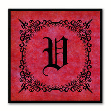 Load image into Gallery viewer, Alphabet V Red Canvas Print Black Frame Kids Bedroom Wall Décor Home Art
