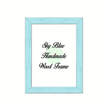 Load image into Gallery viewer, Sky Blue Wood Frame Wholesale Farmhouse Shabby Chic Picture Photo Poster Art Home Decor