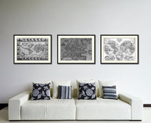Load image into Gallery viewer, Europe Vintage B&W Map Canvas Print, Picture Frame Home Decor Wall Art Gift Ideas