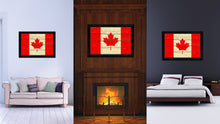 Load image into Gallery viewer, Canada Country Flag Vintage Canvas Print with Black Picture Frame Home Decor Gifts Wall Art Decoration Artwork