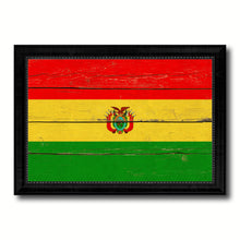 Load image into Gallery viewer, Bolivia Country Flag Vintage Canvas Print with Black Picture Frame Home Decor Gifts Wall Art Decoration Artwork