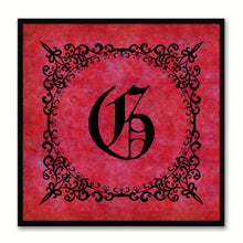 Load image into Gallery viewer, Alphabet G Red Canvas Print Black Frame Kids Bedroom Wall Décor Home Art