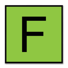 Load image into Gallery viewer, Alphabet F Green Canvas Print Black Frame Kids Bedroom Wall Décor Home Art