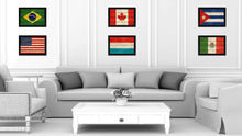 Load image into Gallery viewer, Luxembourg Country Flag Texture Canvas Print with Black Picture Frame Home Decor Wall Art Decoration Collection Gift Ideas