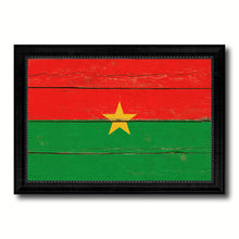 Load image into Gallery viewer, Burkina Faso Country Flag Vintage Canvas Print with Black Picture Frame Home Decor Gifts Wall Art Decoration Artwork