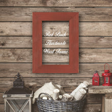 Load image into Gallery viewer, Red Brick Shabby Chic Home Decor Custom Frame Great for Farmhouse Vintage Rustic Wood Picture Frame