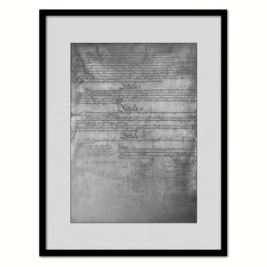 Constitution We The People Canvas Print Home Decor Wall Art, Black Framed