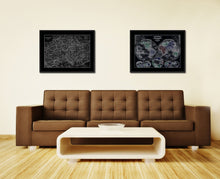 Load image into Gallery viewer, Central Germany Vintage Monochrome Map Canvas Print, Gifts Picture Frames Home Decor Wall Art