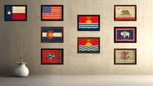 Load image into Gallery viewer, Kiribati Country Flag Vintage Canvas Print with Black Picture Frame Home Decor Gifts Wall Art Decoration Artwork