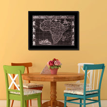 Load image into Gallery viewer, Africa Vintage Vivid Sepia Map Canvas Print, Picture Frames Home Decor Wall Art Decoration Gifts