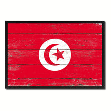Load image into Gallery viewer, Tunisia Country National Flag Vintage Canvas Print with Picture Frame Home Decor Wall Art Collection Gift Ideas