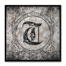 Load image into Gallery viewer, Alphabet T Black Canvas Print Black Frame Kids Bedroom Wall Décor Home Art