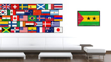 Load image into Gallery viewer, Sao Tome and Principe Country National Flag Vintage Canvas Print with Picture Frame Home Decor Wall Art Collection Gift Ideas