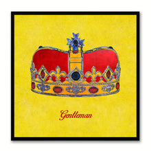 Load image into Gallery viewer, Gentleman Yellow Canvas Print Black Frame Kids Bedroom Wall Home Décor