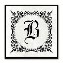 Load image into Gallery viewer, Alphabet B White Canvas Print Black Frame Kids Bedroom Wall Décor Home Art