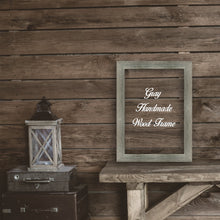 Load image into Gallery viewer, Gray Wood Photo Poster Art Canvas Picture Frame Decor Custom Frame Great for Farmhouse Vintage Rustic Shabby Chic Cottage beach decoration