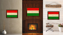 Load image into Gallery viewer, Hungary Country Flag Vintage Canvas Print with Brown Picture Frame Home Decor Gifts Wall Art Decoration Artwork
