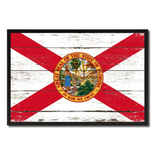 Load image into Gallery viewer, Florida State Flag Vintage Canvas Print with Black Picture Frame Home DecorWall Art Collectible Decoration Artwork Gifts