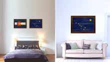 Load image into Gallery viewer, Alaska State Flag Texture Canvas Print with Brown Picture Frame Gifts Home Decor Wall Art Collectible Decoration
