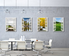 Load image into Gallery viewer, Pebble Beach California Golf Course Picture French Window Canvas Print with Frame Gifts Home Decor Wall Art Collection