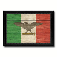Load image into Gallery viewer, Italy War Eagle Italian Flag Texture Canvas Print with Black Picture Frame Gift Ideas Home Decor Wall Art