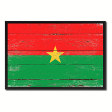 Load image into Gallery viewer, Burkina Faso Country National Flag Vintage Canvas Print with Picture Frame Home Decor Wall Art Collection Gift Ideas