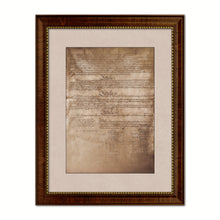 Load image into Gallery viewer, Constitution We The People Canvas Print Home Decor Wall Art, Sepia, Brown Framed