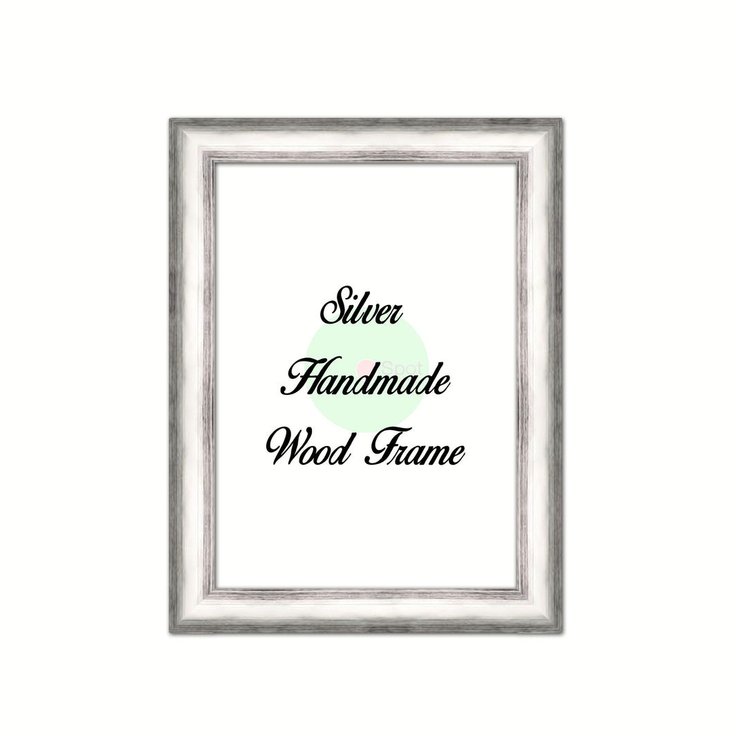 Silver Wood Frame Signature Framed Perfect Modern Comtemporary Photo Art Gallery Poster Photograph Home Decor