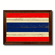 Load image into Gallery viewer, Thailand Country Flag Vintage Canvas Print with Brown Picture Frame Home Decor Gifts Wall Art Decoration Artwork