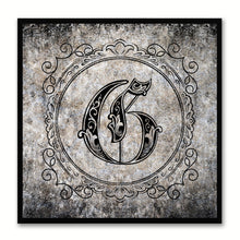 Load image into Gallery viewer, Alphabet G Black Canvas Print Black Frame Kids Bedroom Wall Décor Home Art
