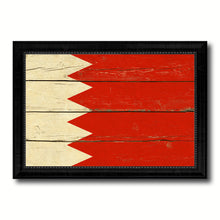 Load image into Gallery viewer, Bahrain Country Flag Vintage Canvas Print with Black Picture Frame Home Decor Gifts Wall Art Decoration Artwork
