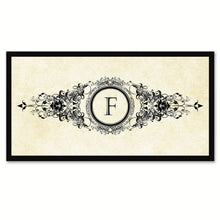 Load image into Gallery viewer, Alphabet Letter F White Canvas Print Black Frame Kids Bedroom Wall Décor Home Art