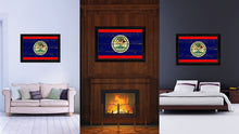 Load image into Gallery viewer, Belize Country Flag Vintage Canvas Print with Black Picture Frame Home Decor Gifts Wall Art Decoration Artwork