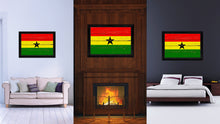 Load image into Gallery viewer, Ghana Country Flag Vintage Canvas Print with Black Picture Frame Home Decor Gifts Wall Art Decoration Artwork