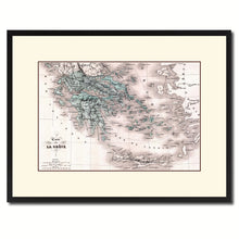 Load image into Gallery viewer, Greece Vintage Antique Map Wall Art Home Decor Gift Ideas Canvas Print Custom Picture Frame