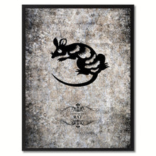 Load image into Gallery viewer, Zodiac Rat Horoscope Canvas Print, Black Picture Frame Home Decor Wall Art Gift