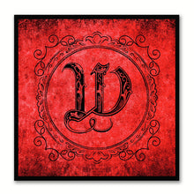Load image into Gallery viewer, Alphabet W Red Canvas Print Black Frame Kids Bedroom Wall Décor Home Art