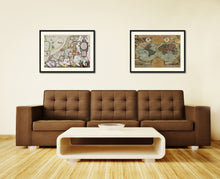 Load image into Gallery viewer, Leo Belgicvs Vintage Antique Map Wall Art Home Decor Gift Ideas Canvas Print Custom Picture Frame